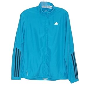 Adidas ClimaProof Athletic Windbreaker Turquoise Women's Large or Men's Small